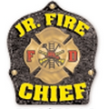 Plastic Curved Back Fire Helmet with Jr Fire Chief Shield